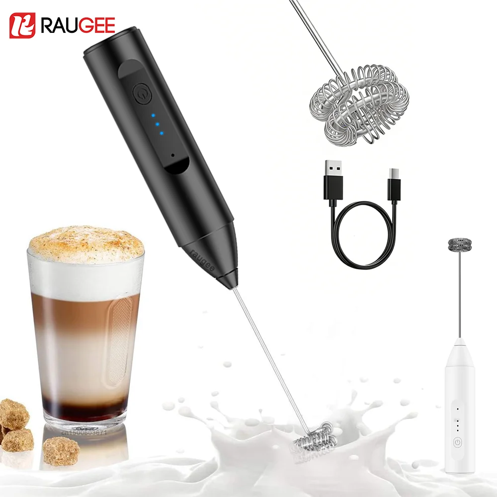 Milk Frother Coffee Whisk Mixer Mini Egg Beater USB Rechargeable Electric Milk Frother Wireless Milk Foam Maker Handheld Blender