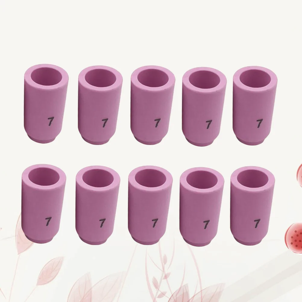 

10Pcs Argon Arc Welding Nozzles Durable Ceramic Nozzle Lowest Burn-Loss Rate Easy Install for Professional 13n11 Tig Welding