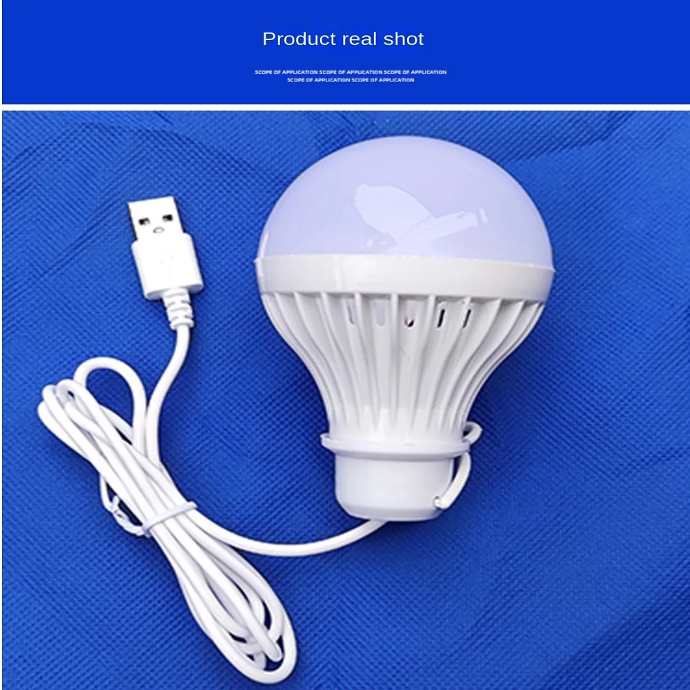 USB Bulb LED Portable Camping Lamp Mini Bulb 5V Power Book Lights Student Learning Desk Reading Hiking Tent Travel Work