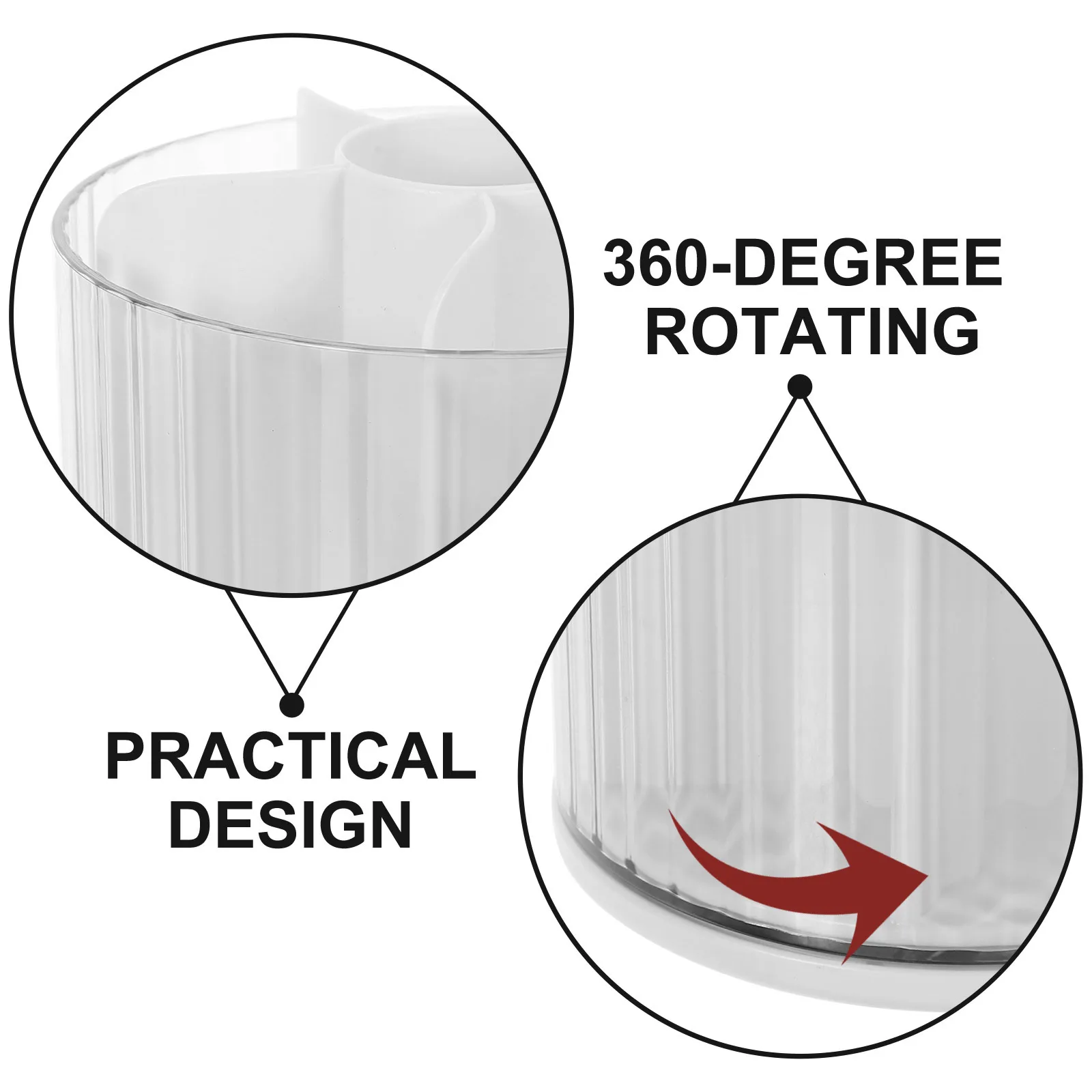 

Rotating Pen Holder 360-Degree Turntable Desk Organizer For Pens Pencils Scissors Remote Controls Multi-Function Storage