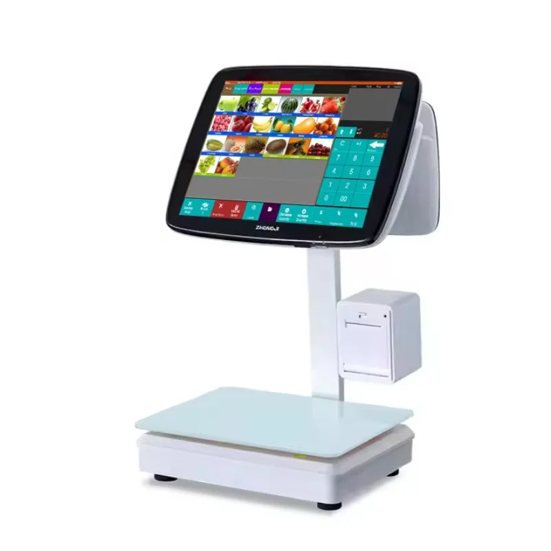 

All-In-One POS Electronic Scale for Cashier Windows Android Weight Machine with Weigh Scale Cash Register POS