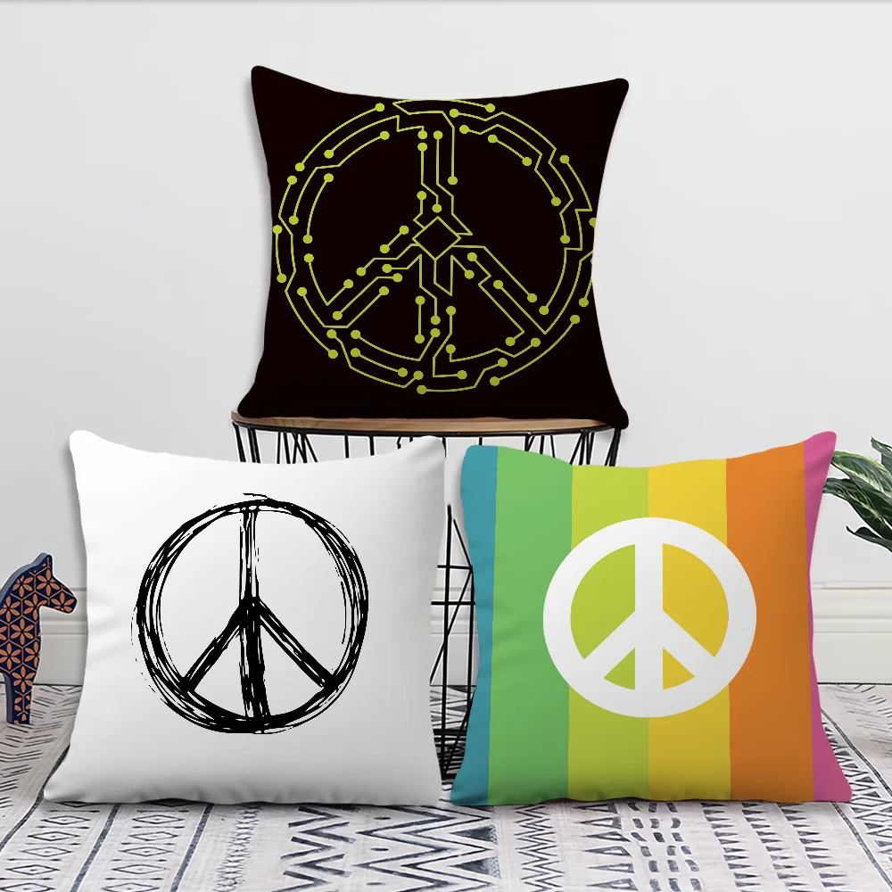 Pacifist Comfortable Pillow Case  Cushion Cover Suitable for Home Living Room Sofa Room Decoration