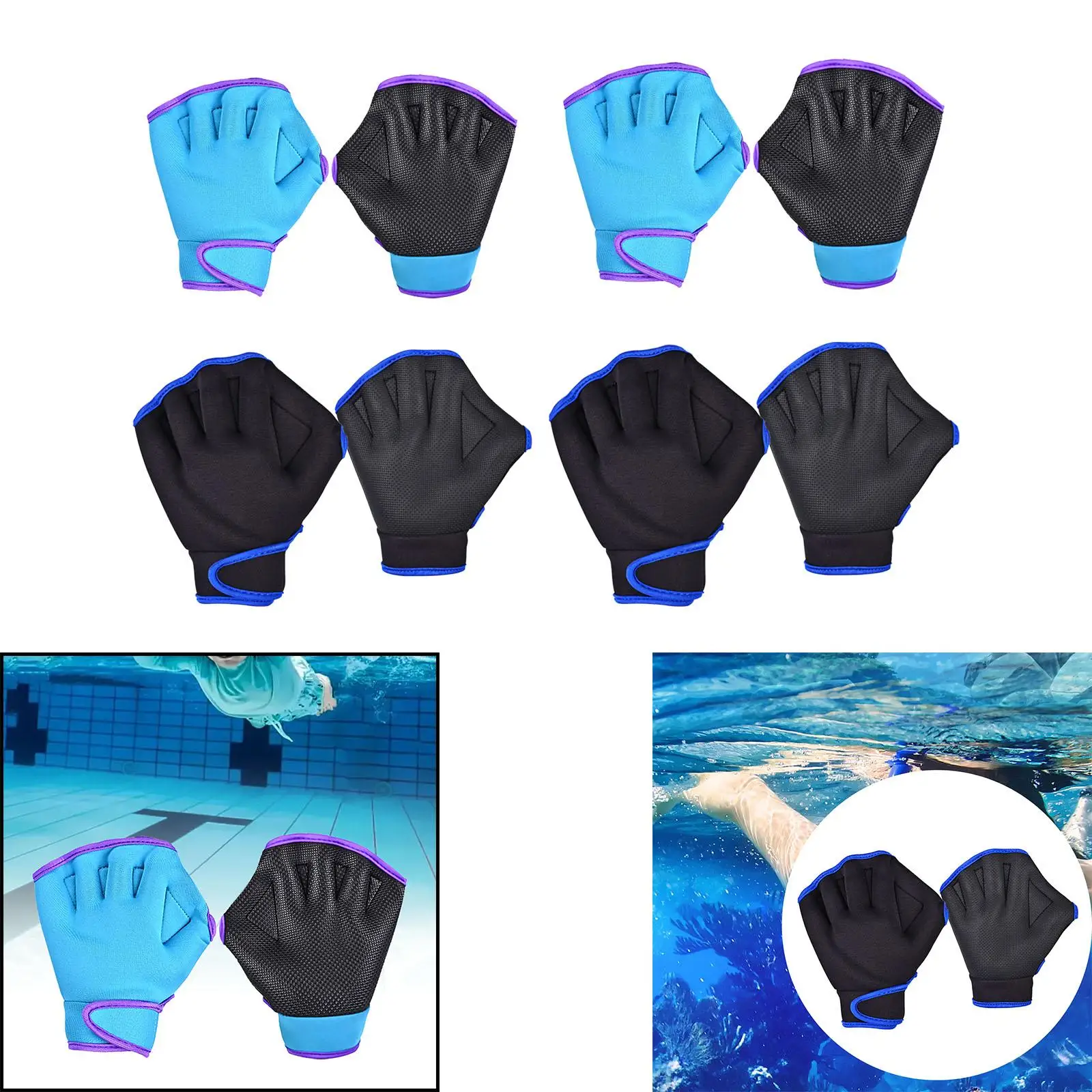 1 Pair Swimming Hand Paddles Gloves Swimming Equipment Swim Hand Paddles for Surfing Professionals Water Sports Diving Training