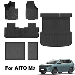 Car Floor Mats For AITO M7 2025 2024 Trunk Mat Storage Box Cushion Waterproof Non-slip Foot Pad Boot Liner Tray Cargo Liners