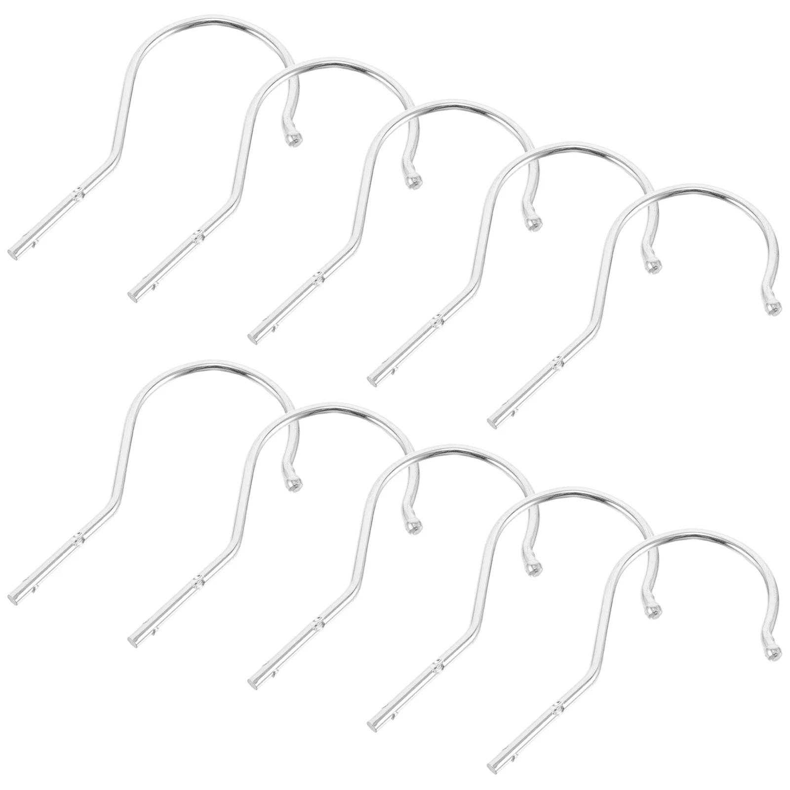 

10Pcs Metal Hooks for Clothing Rack Replacement Hanger Connector Clips Sturdy Garment Support for Closet Or Retail Display