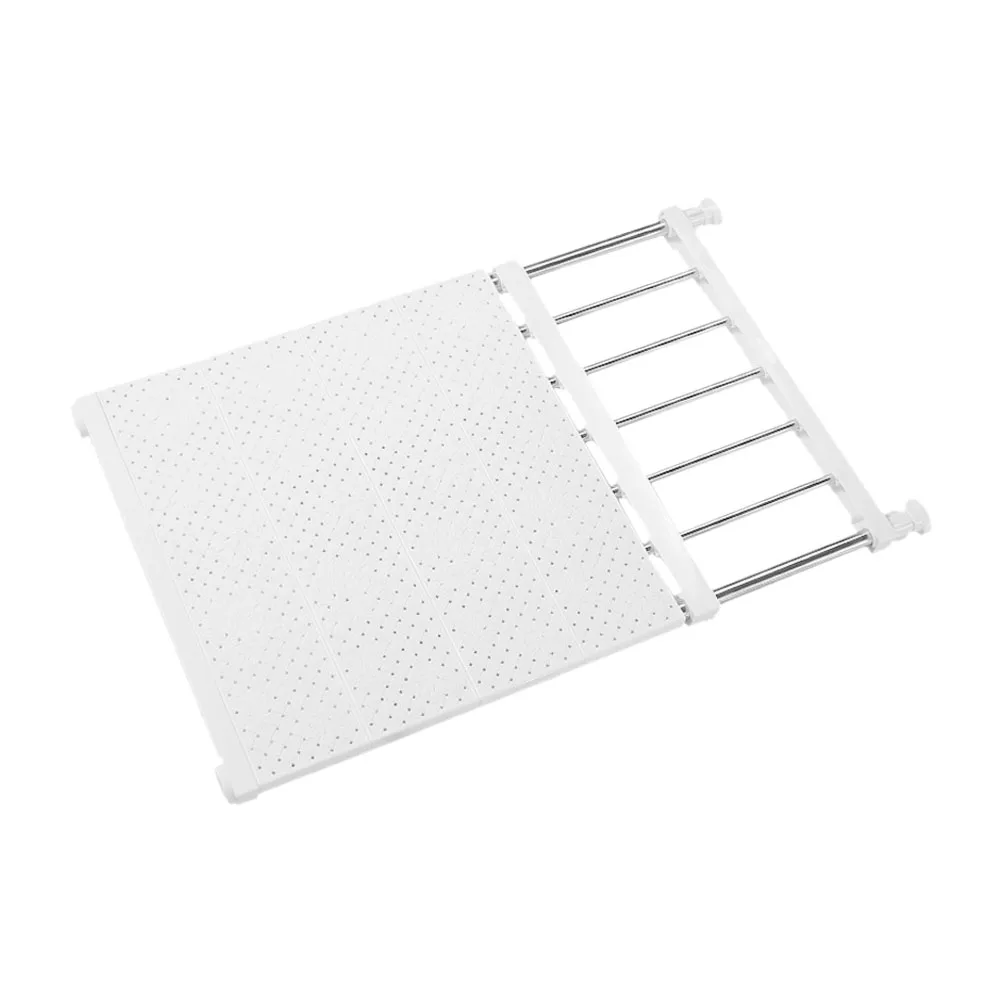 

Retractable Storage Rack Shelf Plastic Stainless Steel Wardrobe ganizer Cupboard Shoe Cabinet Adjustable Partition Space