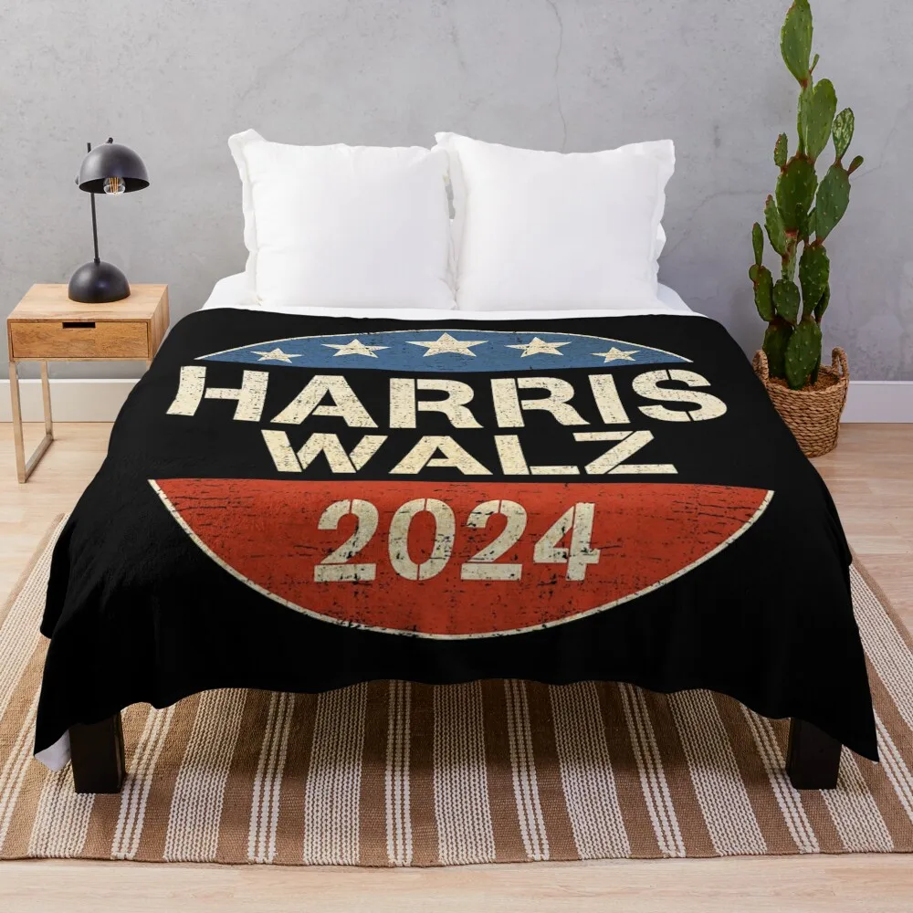 Harris Waltz 2024 Election Kamala Harris Tim Waltz 2024 Throw Blanket Single for sofa Blankets