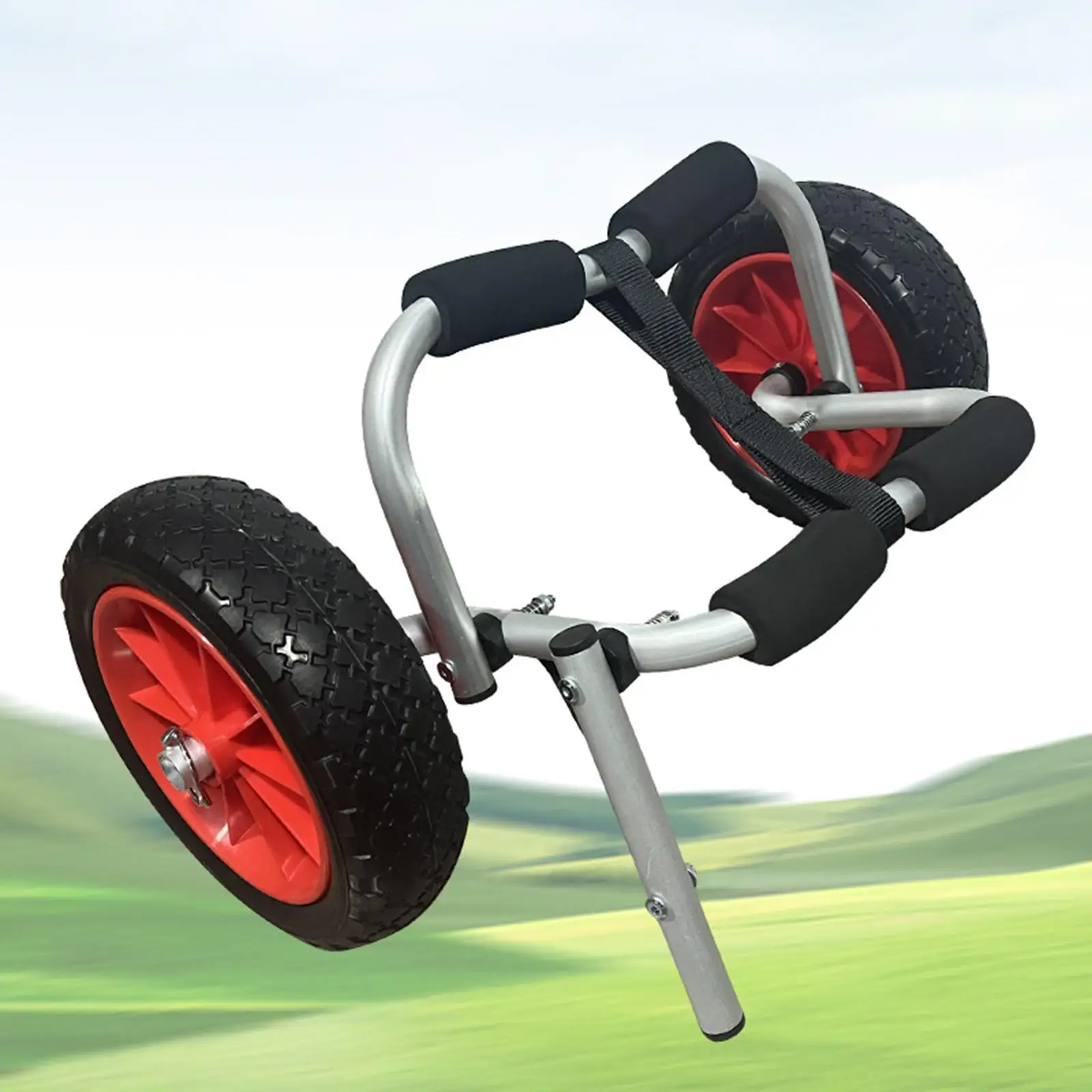 

Прочная тележка для каяка из алюминиевого сплава, складная пляжная тележка, регулируемый прицеп для каноэ для гребли и каяков