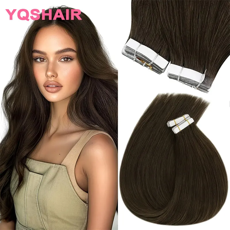 

Накладные волосы на лентах, черные, натуральные прямые, из 100% человеческих волос Реми, на клейкой основе