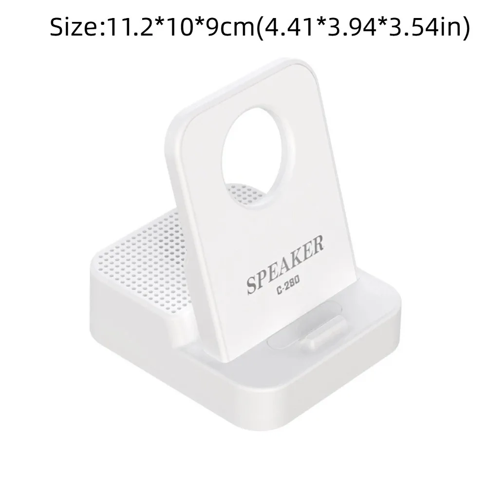 2-in-1 inductie mobiele telefoonhouder Antislip HD-geluid Draadloze Bluetooth-luidsprekerstandaard Multifunctioneel draagbaar
