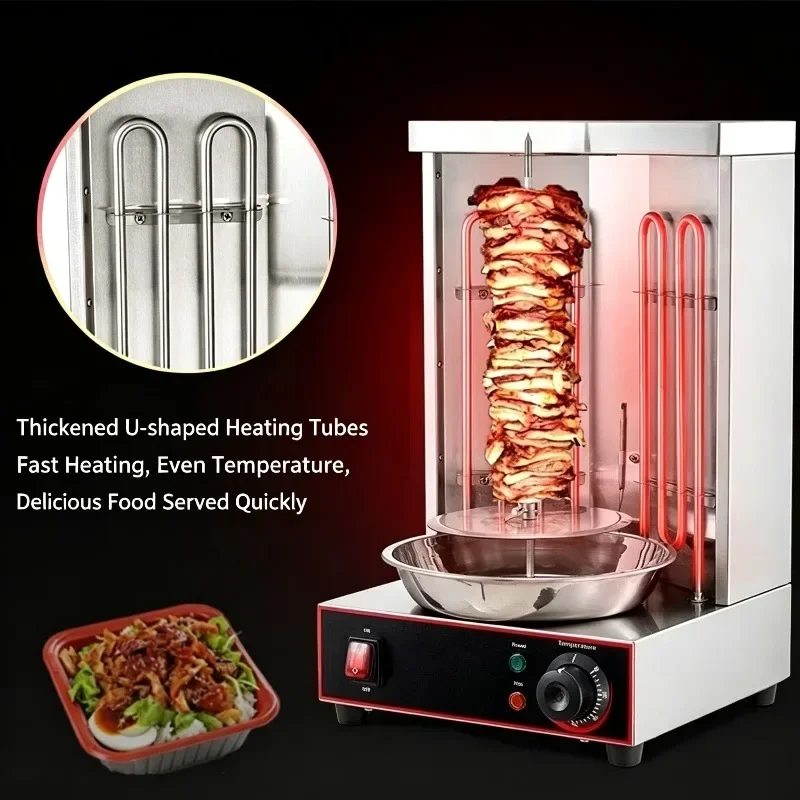 Electric Mini Doner Kebab Machine Rotating Vertical Grill For Turkish Shawarma Middle East Home Restaurant Meat Roaster