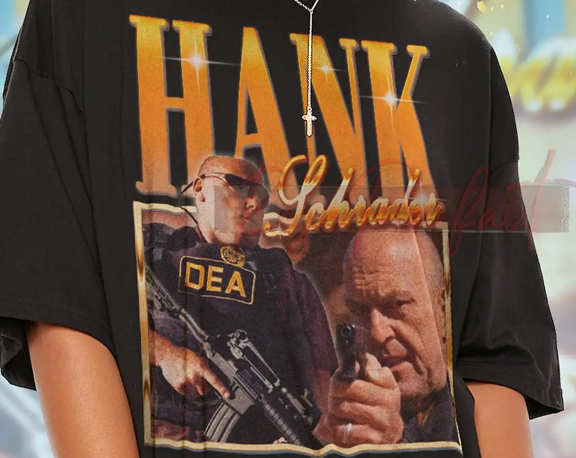 HANK SCHRADER Retro T-shirt - Hank Schrader Bootleg Tees Hank Schrader Long Sleeve Shirt Hank Schrader Homage Shirt Hank Schrade