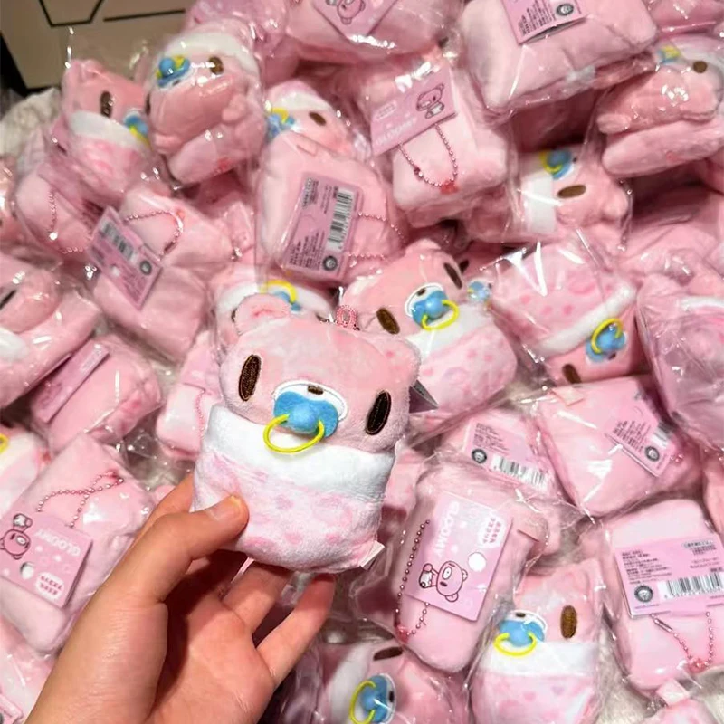 

Милый плюшевый брелок-медвежонок с соской, мультяшная фигурка, розовый кулон, аксессуар для сумки, подарок для девочек и детей, 10 см