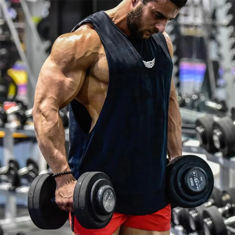 summer Men New Running Tank Top Fashion Sleeveless Stringer Clothing Gym Workout Bodybuilding Singlets Fitness Sport Muscle Vest