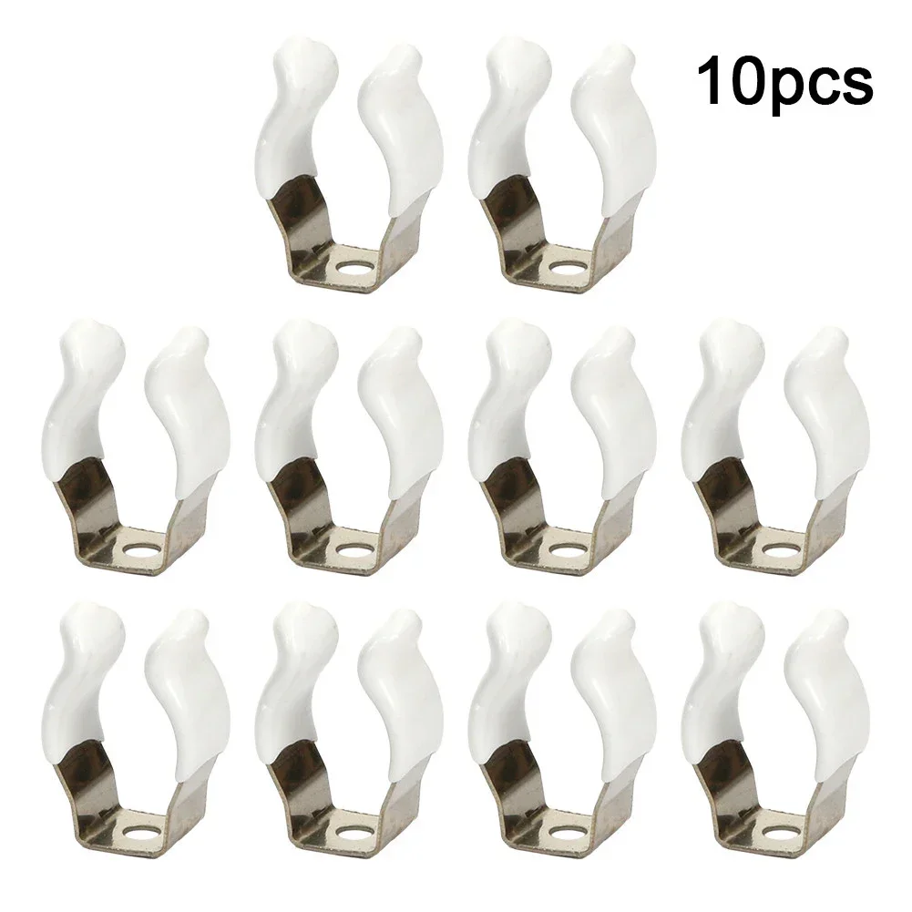 High Standard Open Type Terry Spring Tool Clips 10 Piece Pack Perfect for Securely Organizing Tools Brooms and Brushes