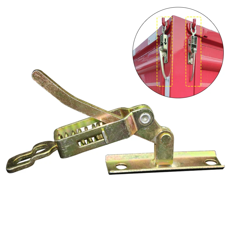 Guangluo 1pcs Heavy Metal Toggle Hasp Toolbox Mechanical Truck Compartment Spring Hook Fence Half Hanging For Pickup