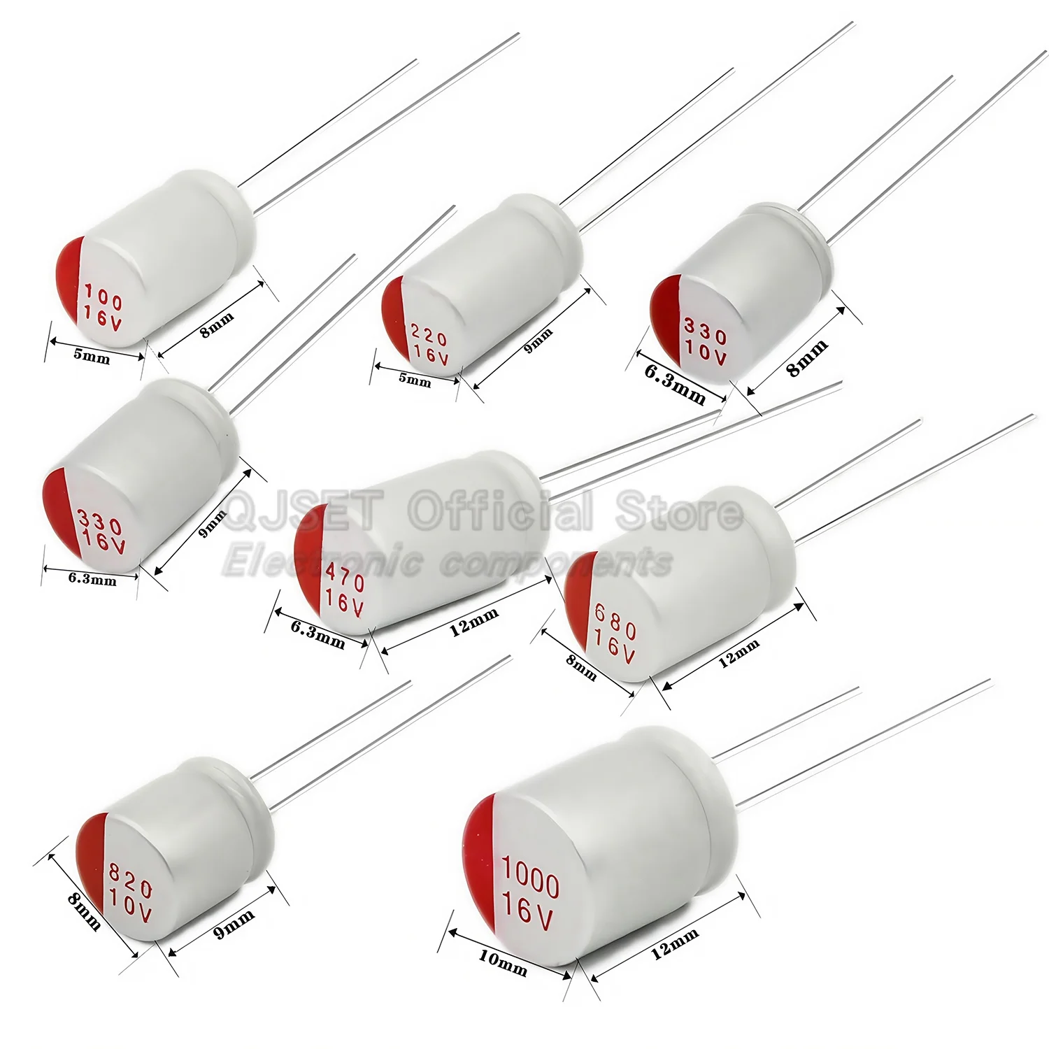 10 stks DIP Vaste Condensatoren 6.3 V 10 V 16 V 25 V 35 V 35 V 50 v 63 V 100 V 47 uf 100 uf/220/470/560/680/1000/2200 uf Elektrolytische Condensatoren