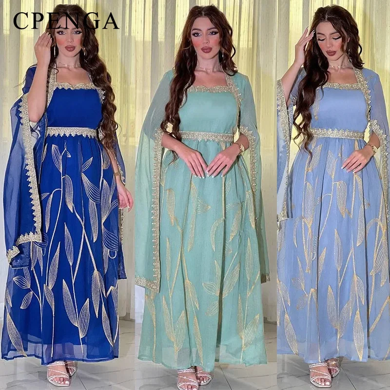 

Muslim Women Elegant Wedding Kaftan Party Evening Dress Female Luxury Diamond Jalabiya Islam Formal Clothing Turkey Dresses