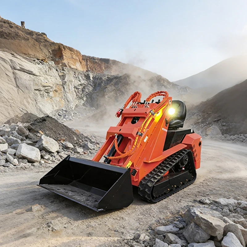 Hot Sale Small Skid Steer Loader With Seat For Sale Easy Operation And Multiple Attachments Multifunctional Skid Steer Loaders