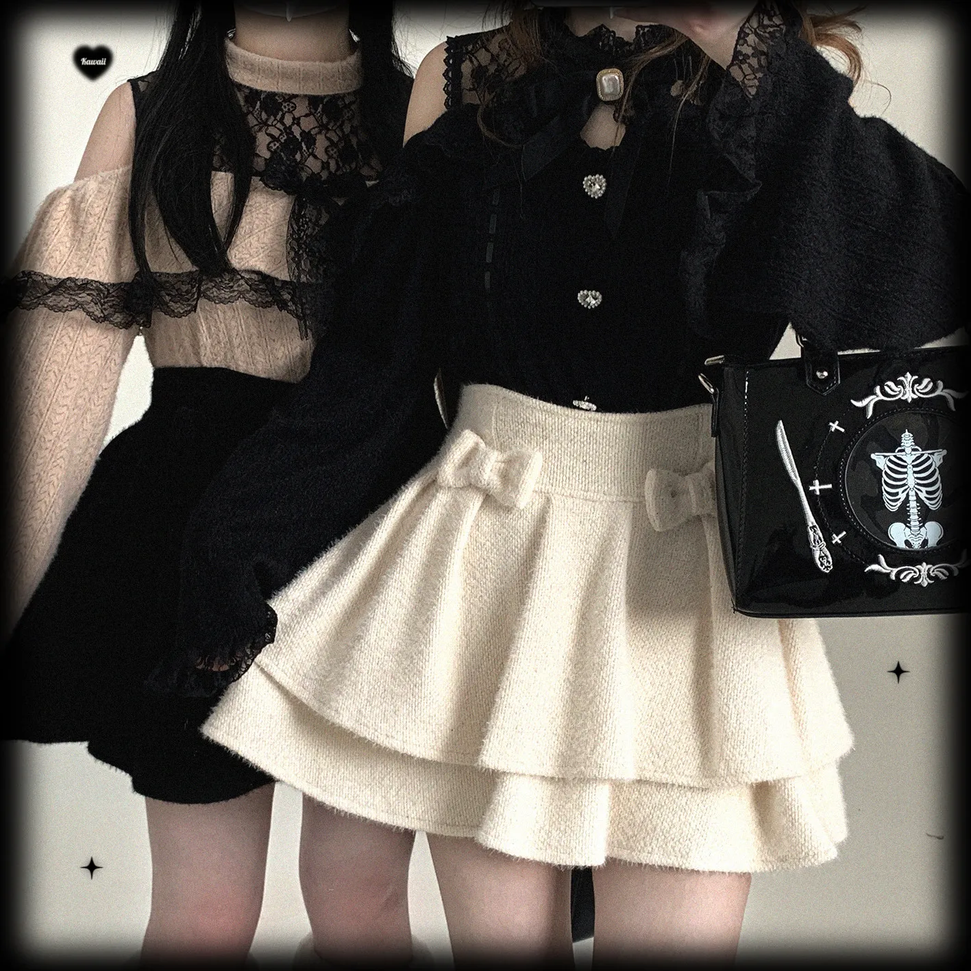 Originele Japanse stijl Lolita korte rok lente herfst zoete hoge taille afslankende mini plooirok voor meisjes