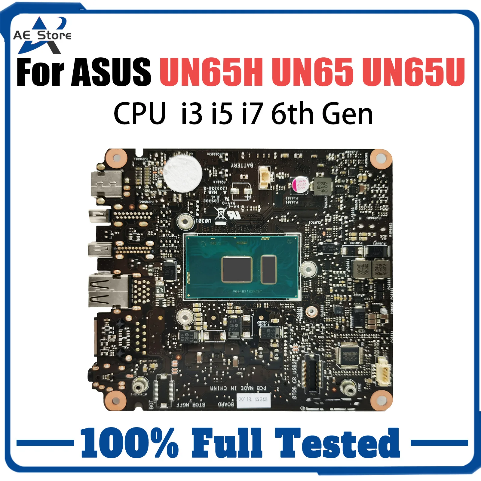 UN65H Mainboard For ASUS VivoMini UN65 UN65U Computer Motherboard i3 i5 i7 6th Gen CPU UMA DDR3L