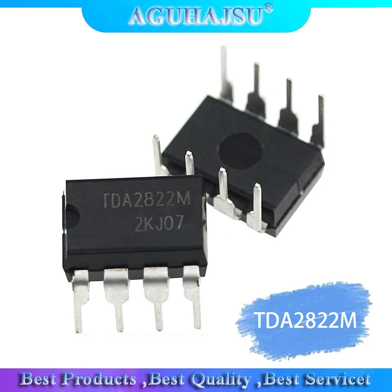 10PCS TDA2822M DIP8 TDA2822 DIP new 3-6v 9-12V 15V DIP-8 straight 8 feet