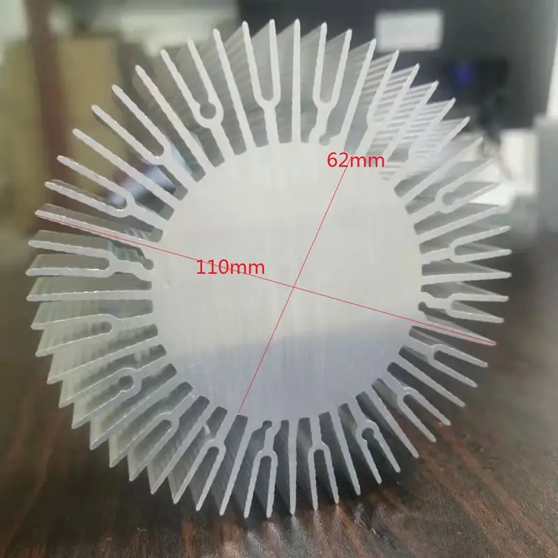 110x62mm Aluminum round Heat Sink Radiator Heatsink for IC LED Cooling, Electronic Cooler, Chipset heat dissipation customize