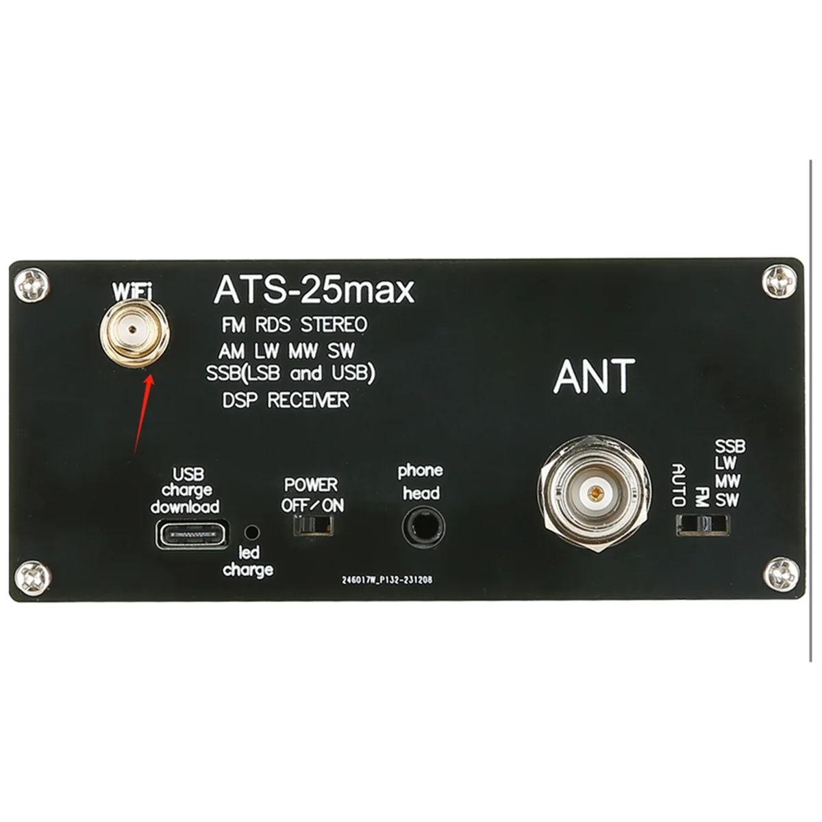 SVFE-gATS25 Max Si4732 ทั้งหมดเครื่องรับวิทยุ FM RDS AM LW MW SW SSB DSP Receiver W/2.4 นิ้ว