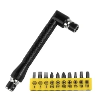 

Mini Double-ended L-Socket Wrench 6.35mm 90° Right Angle Screwdriver Driver Bit Joiner Handle Utility Tool Set Home Maintenance