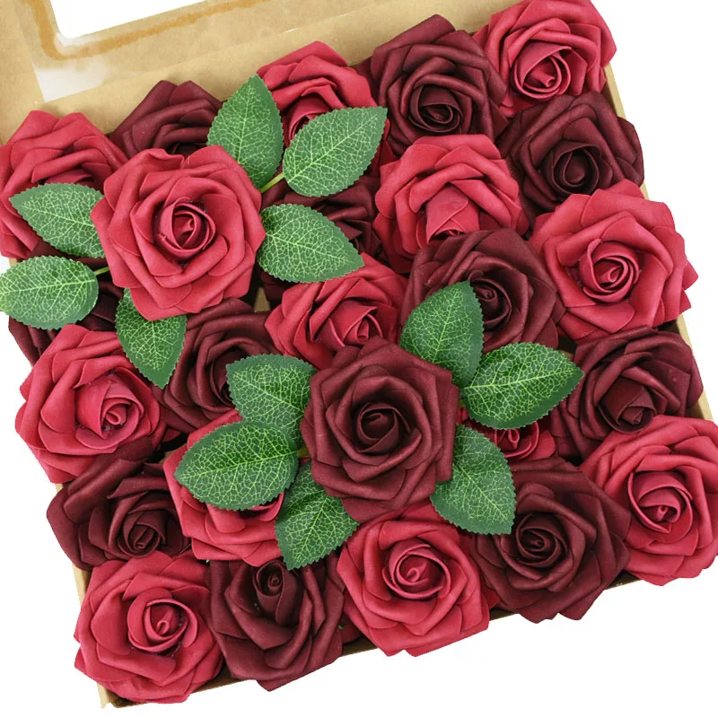 10/20pcs Artificial PE Foam Rose Flowers Fake Faux Flowers Roses For DIY Wedding Bouquets  Centerpieces Arrangements Party Decor