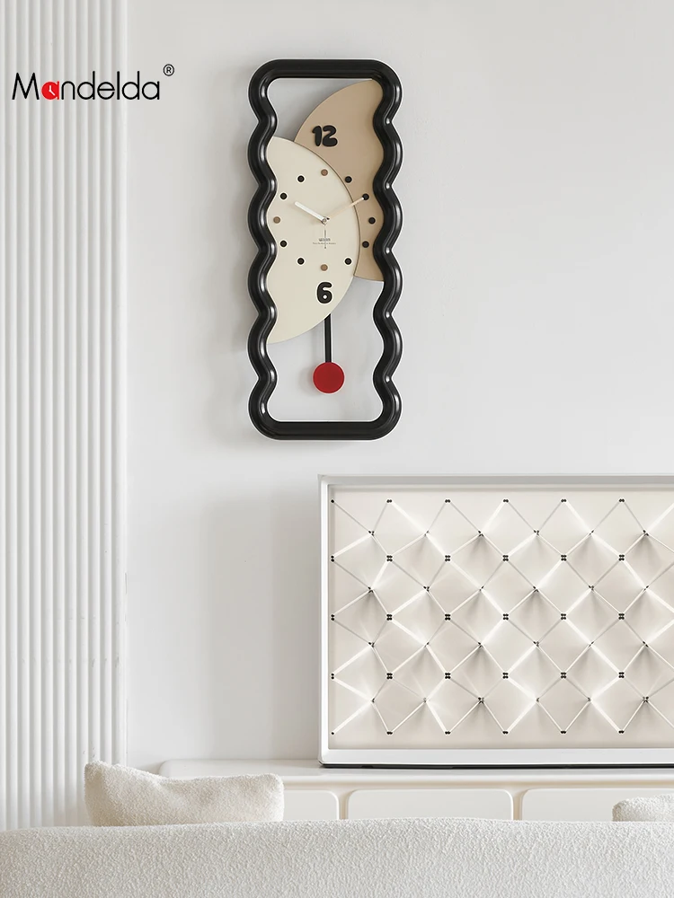 

Living Room Decoration White Wall Clock Modern Design Artistic Wall Clock Simple Fashion and Atmosphere Creative Clock