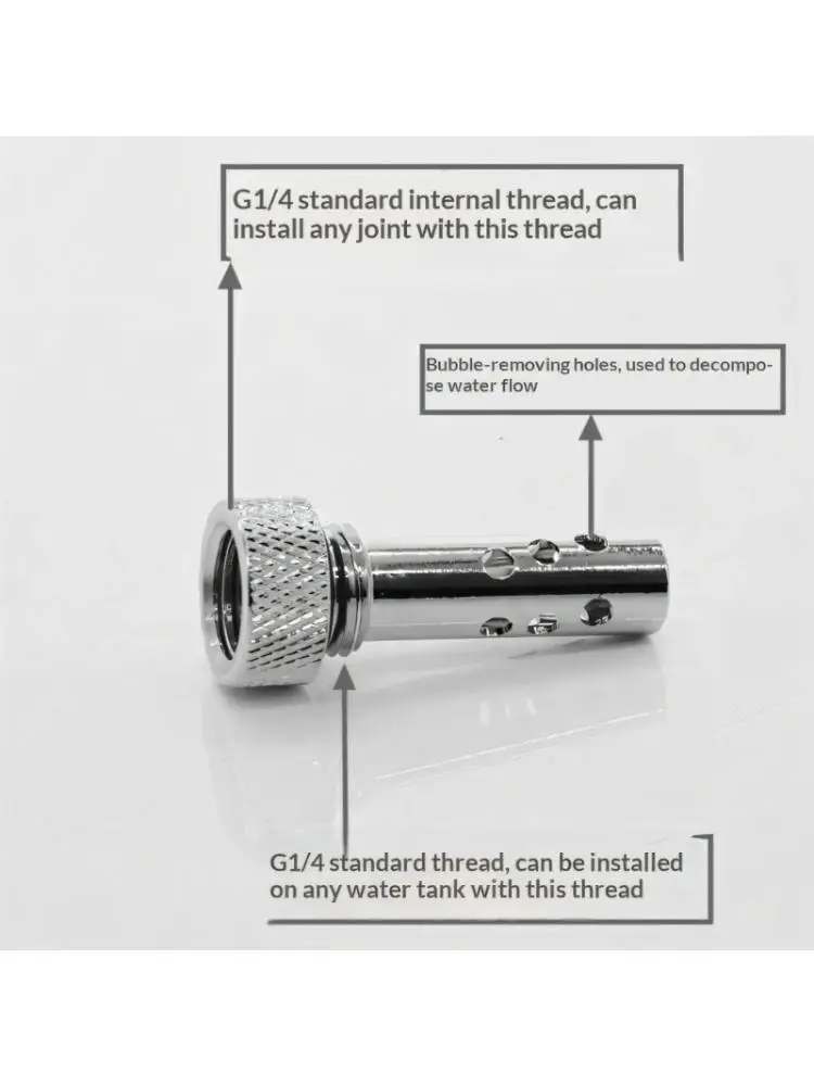 Y1UB Extended Version Bubble Remover for Computer Water Cooling Systems Easy Installation Metal High Compatibility PJ-PPQC