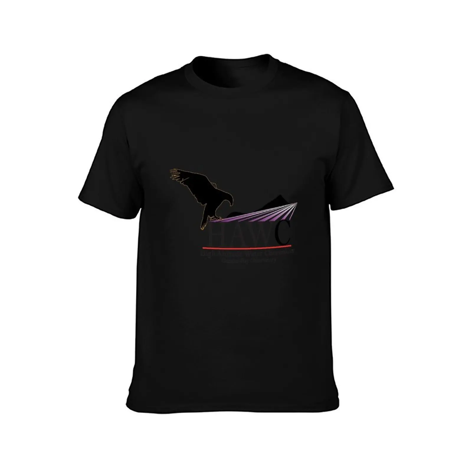 High Altitude Water Cherenkov (HAWC) Logo T-Shirt, Summer Casual Cotton Tee, Oversized Streetwear Tops, Vintage Graphic Print