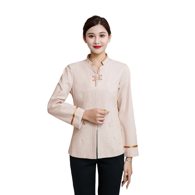 Cleaning Work Uniform for Women Property Hotel Room Cleaner Auntie GuesthousePABreathable Waiter Long Sleeve Autumn Winter Outfi