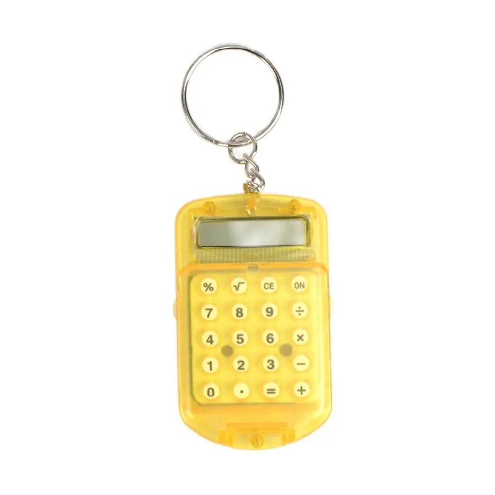 

Portable Creative Calculator 8 Digits Display Multifunctional Key Chain Lightweight Mini School Supplies Student