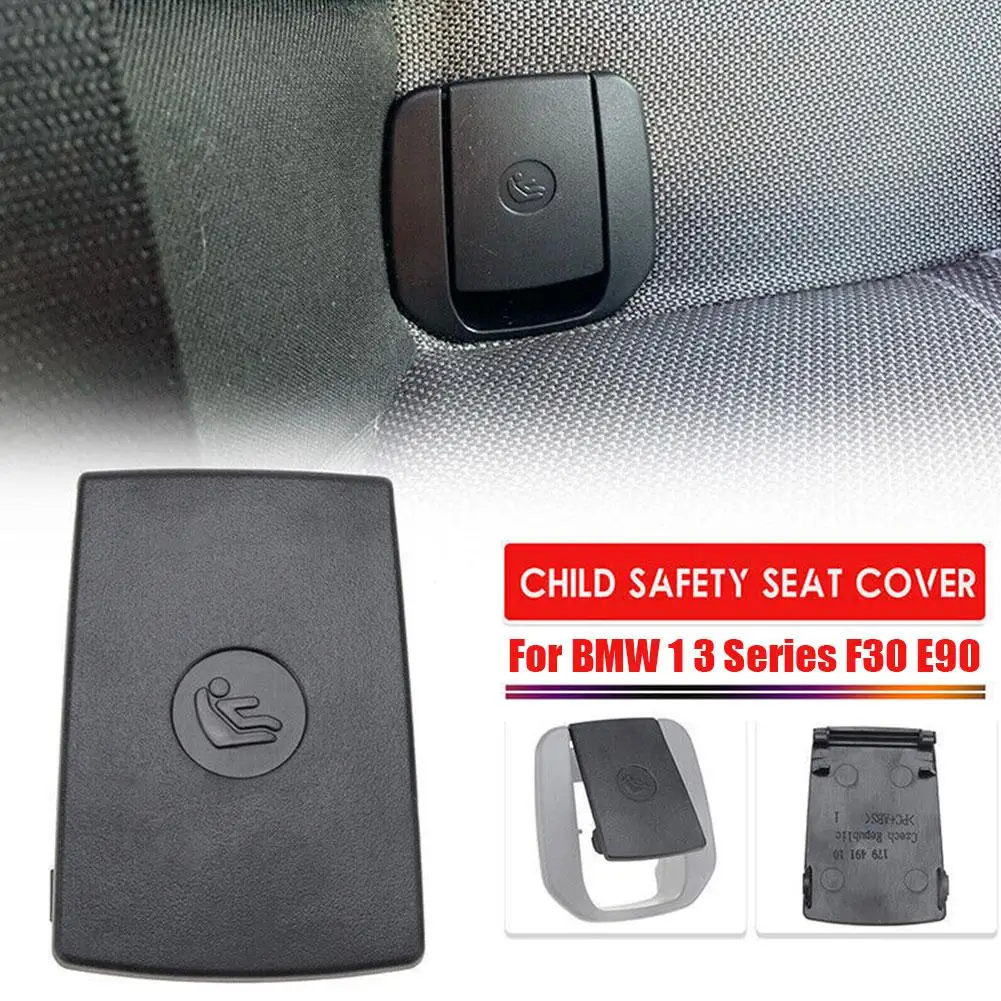 52207319686 Black Beige Car Rear Child Seat Fixing ISOFix Cover for BMW 1 3 Series F30 F31 F20 F21 F22 F80 M3 F34 X1 E84 E9 I0C3
