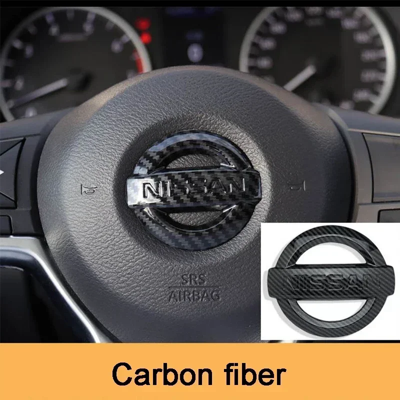 1PC 58mm ABS Car Steering Wheel Logo Emblem Cover For Nissan Tiida Sentra Teana X Trail T30 T32 Almera Qashqai J10 J11 Leaf Juke