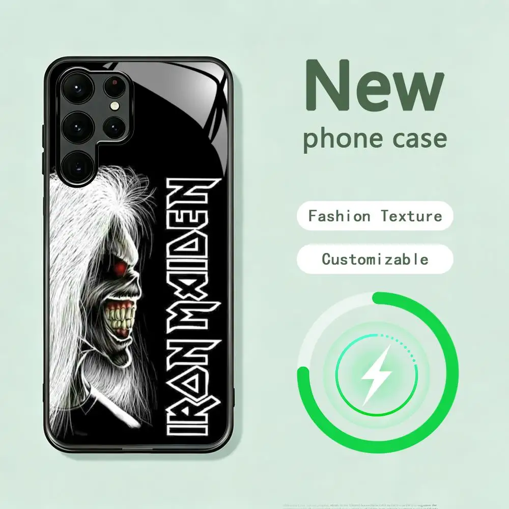 M-Maiden R-Run-To-The-H-Hills-Iron Phone Case For Samsung S26 S25 S24 S23 S22 S21 S20 Plus Ultra Note20 Glass Magnetic Case