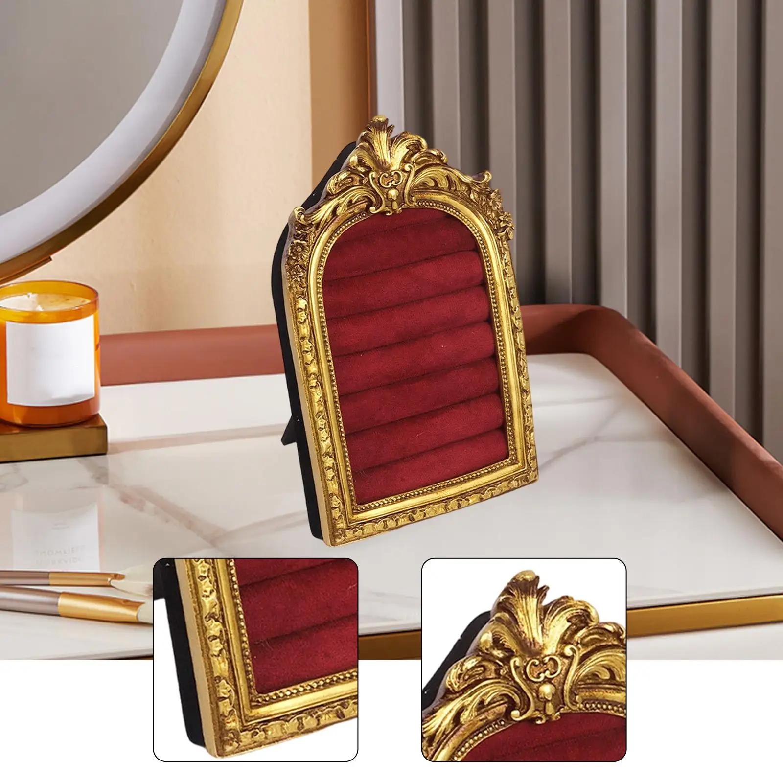 

Vintage Ring Display Stand, Earring Display Tray, Ring Holder, Earrings Organizer, for Vendor