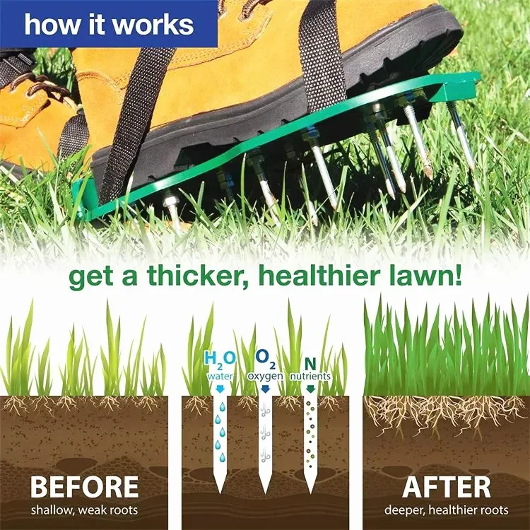 Garden Soil Loosening Machine Lawn Nail Shoes Epoxy Self-leveling Construction Nail Shoes Lawn Inflatable Soil Loosening Shoes