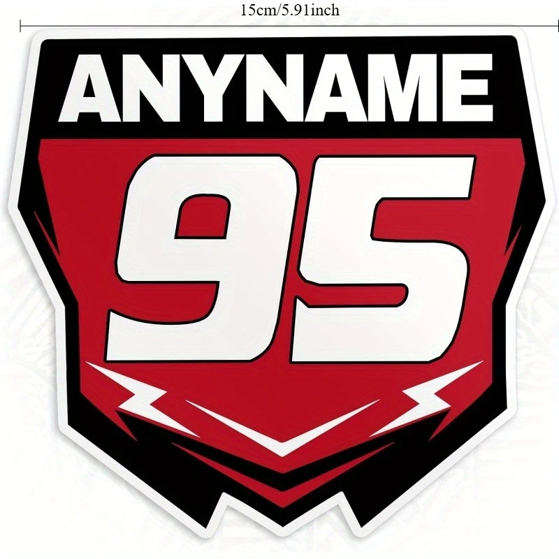 1 Buah Stiker Grafis Keren 'ANYNAME 95' - 15cm, Cocok untuk Kotak Gitar, Tas Ransel & Penampilan Gaya Pribadi