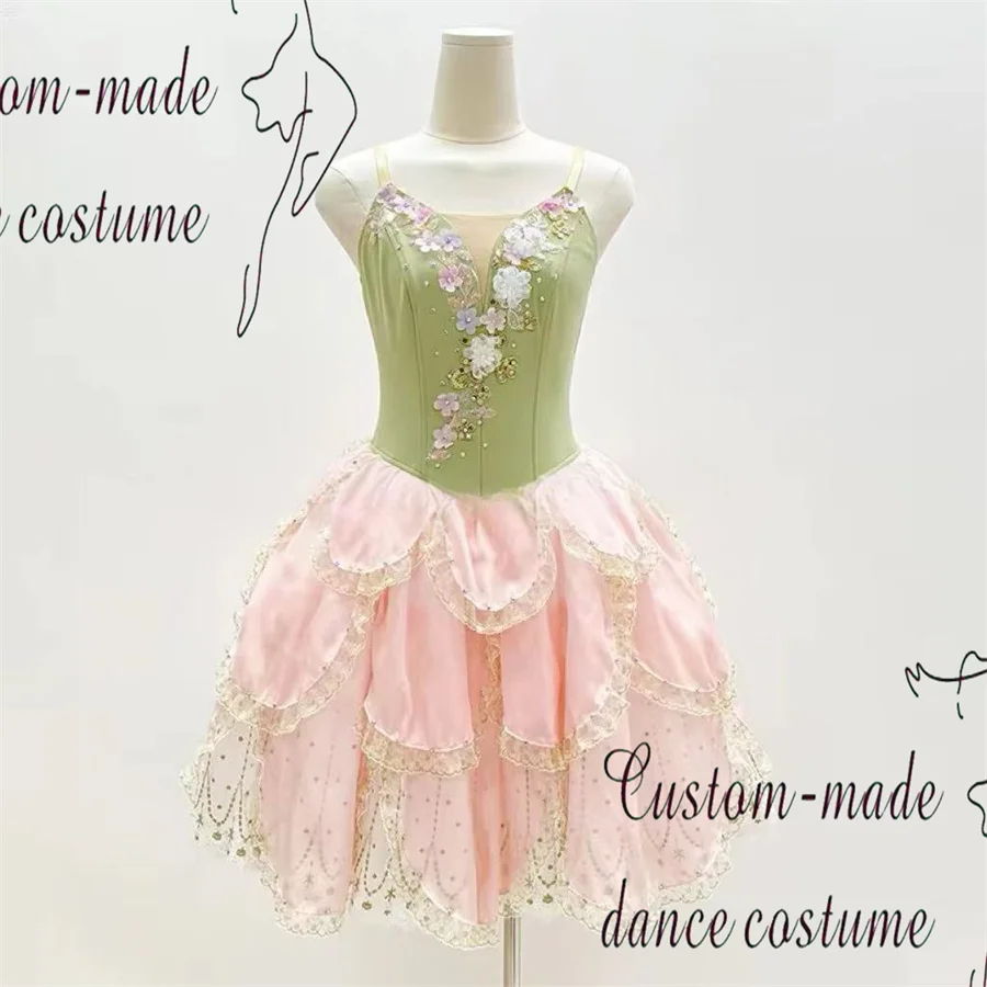 Flower Goddess's Awakening, Youth Goddess, Female Variations, Ballet Skirt Performance, Long Dress, Customized for Children and