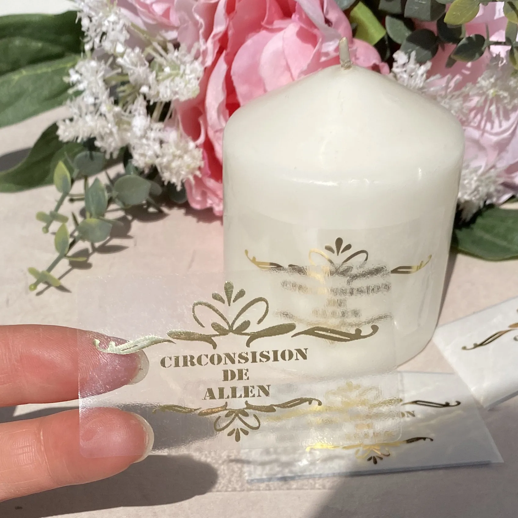Personalized Boy Circumcision Party Candle Stickers Custom Circoncision Candles Decorations Labels (Canlde excluded)