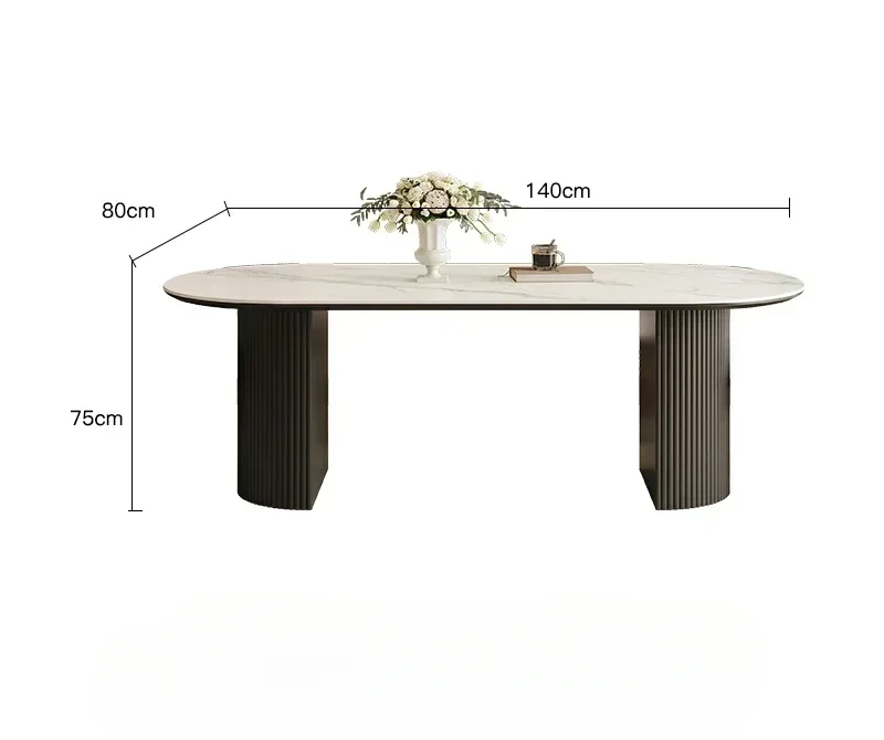 Mesa de Comedor ovalada de diseño, mesas de restaurante de servicio sedentario de mármol para café, juegos de Comedor de lujo, Mesa de cocina, Comedor y cafetería