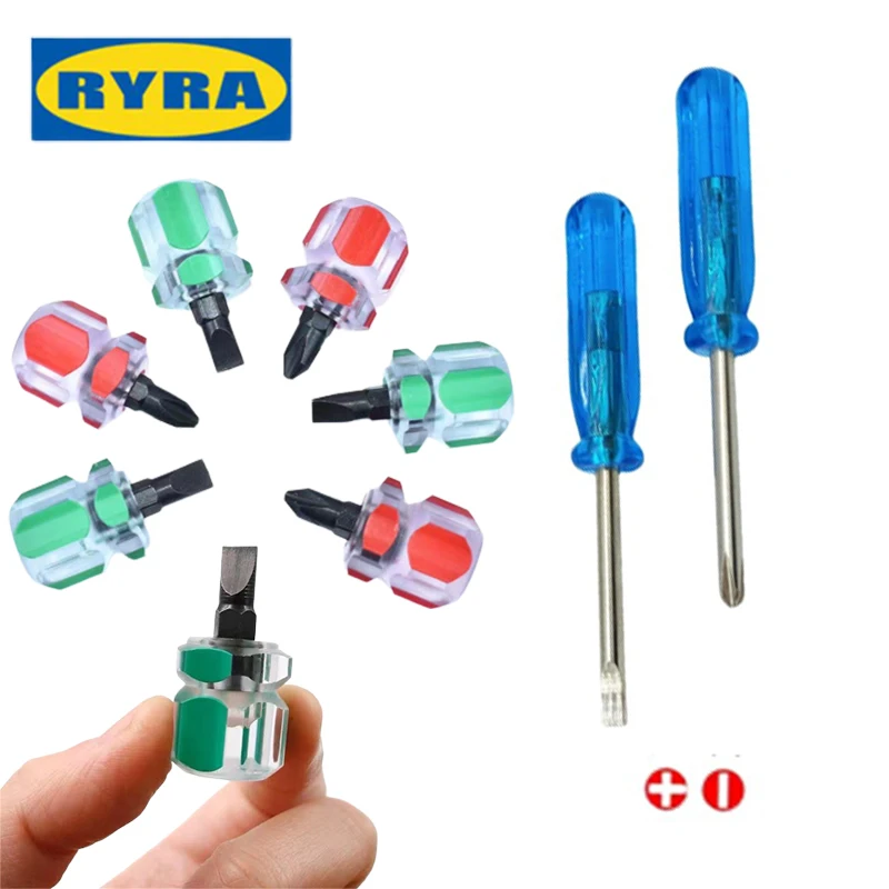 Screwdriver Kit Set Mini Small Portable Radish Head Screw Driver Transparent Handle Repair Hand Tools Precision Car Repair Tools