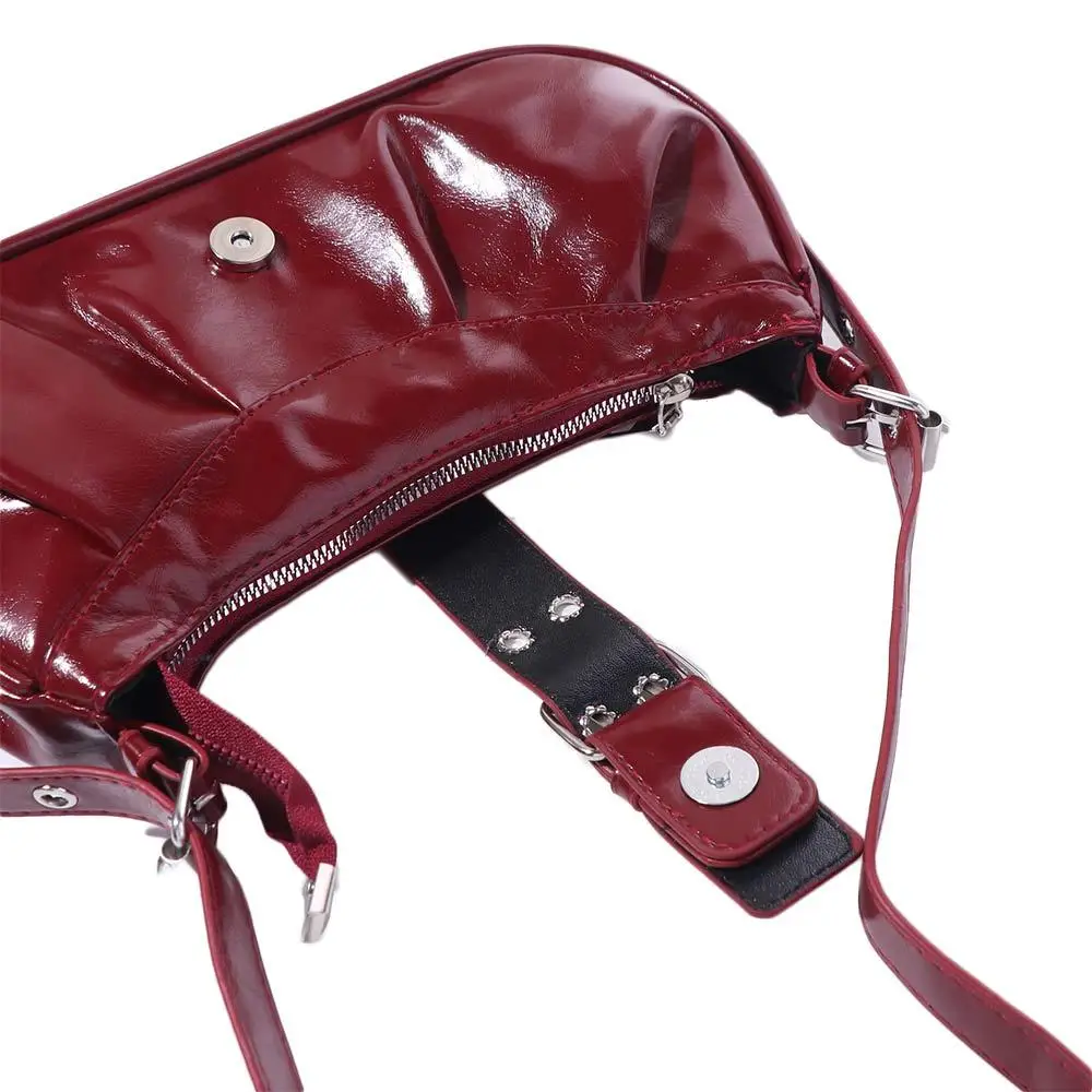 جديد مصمم مشبك الإبط حقيبة خمر القوطية Y2k حقيبة كتف بولي Leather الجلود عبر الجسم حار فتاة حقيبة يد المرأة