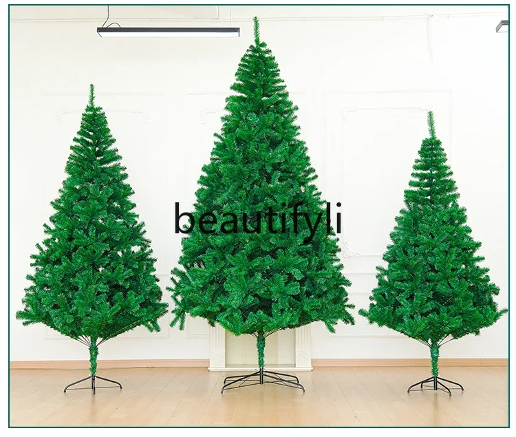 

Christmas tree encryption large-scale scene arrangement bare tree ornaments