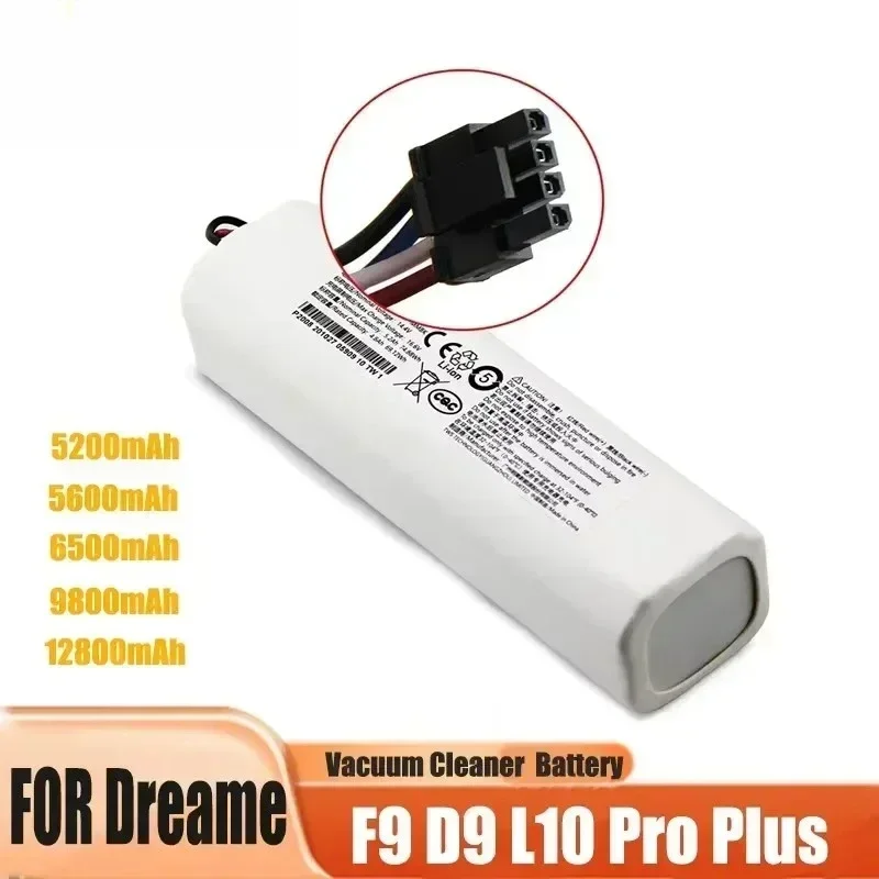 P2008-4S2P-MMBK Batteria originale per robot aspirapolvere e lavapavimenti Dreame D9 F9 L10 L10 Pro 14,4V 12800mAh Li-ion 4INR19/66-2