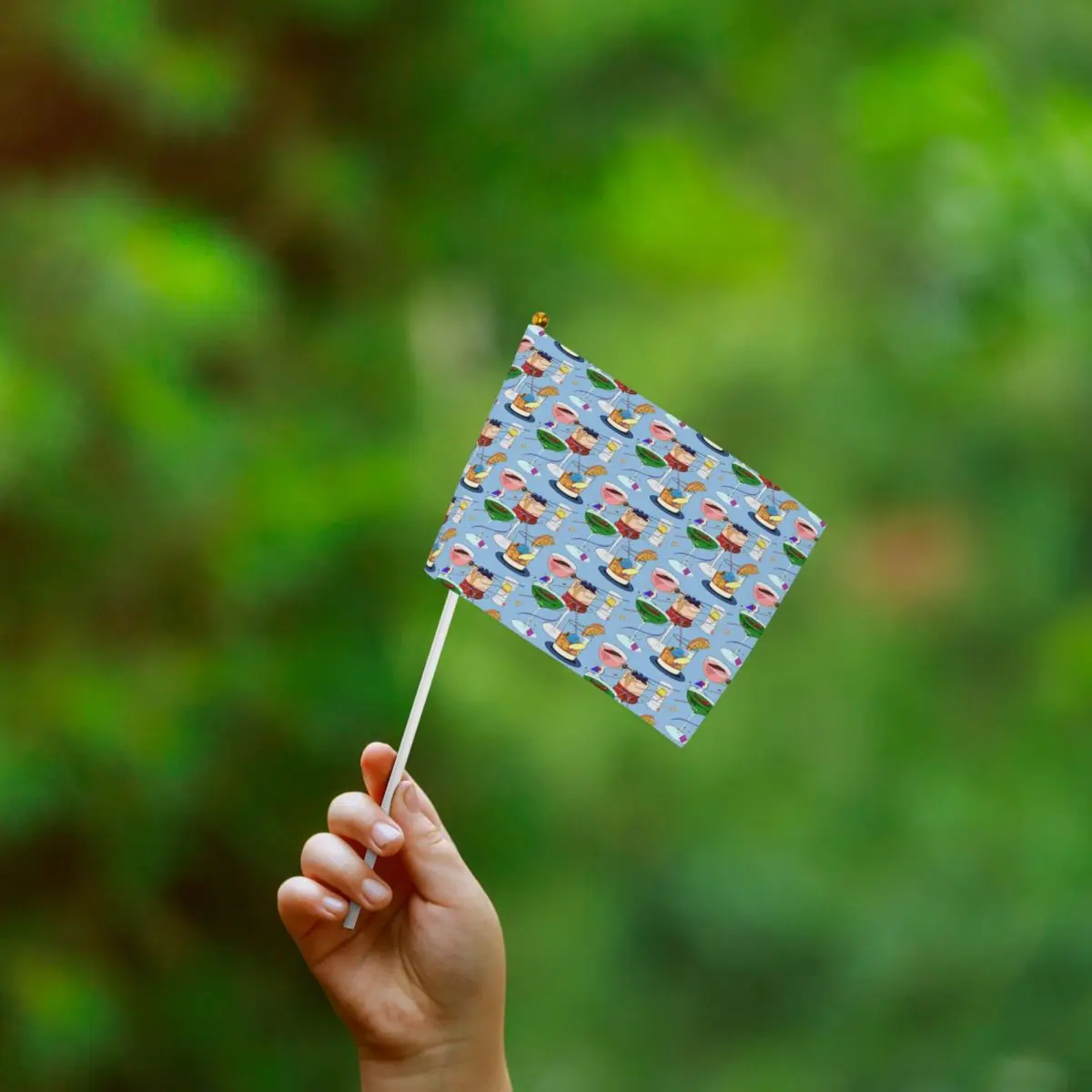 Op Maat Gemaakte Cocktail Dubbel Gelaagde Verdikte Hand Swingende Vlag Professionele Maatwerk Met Vlaggenmast Wedstrijdondersteuning Enz