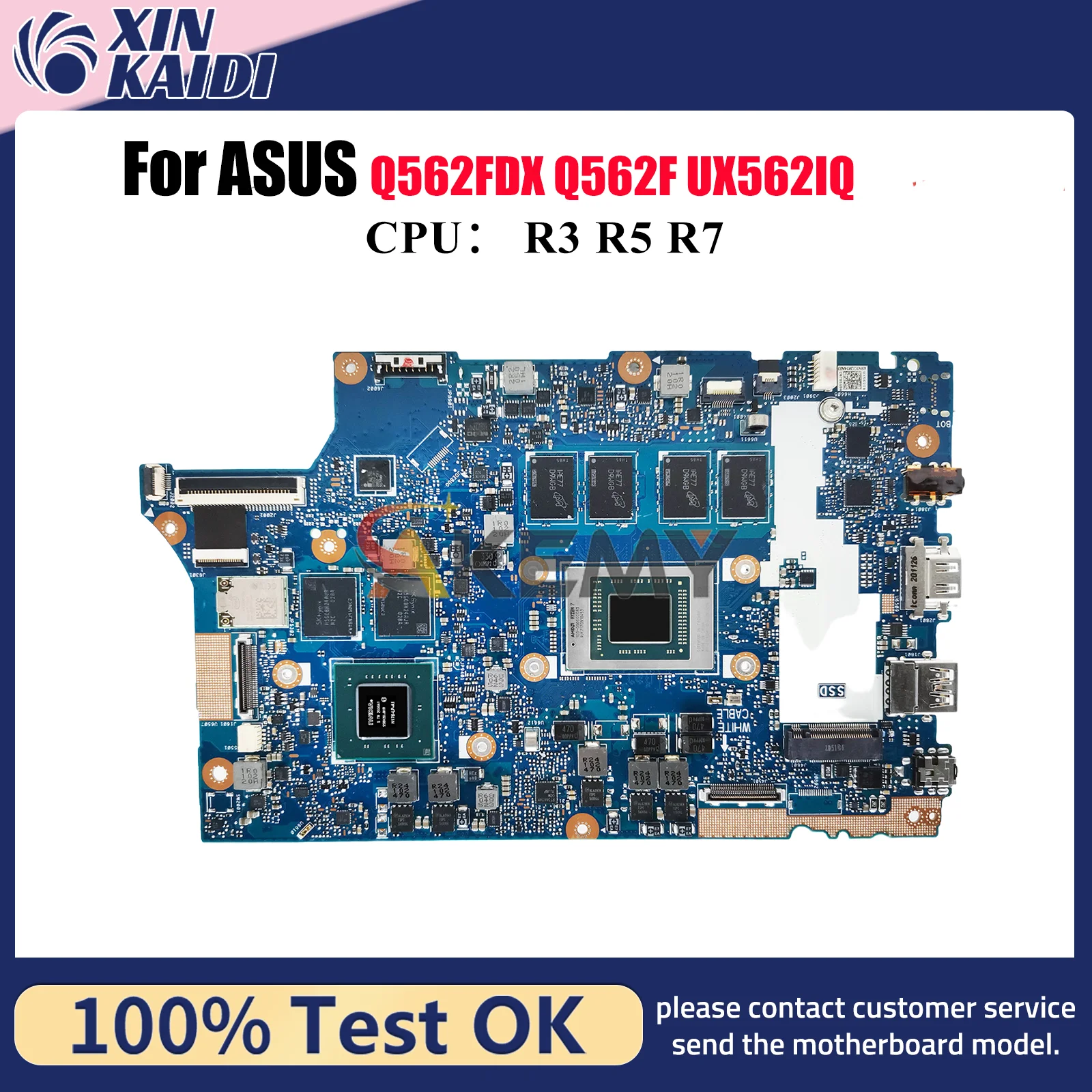 

UX562IQ Материнская плата для ноутбука ASUS ZenBook UX56IQ Q562F Q562FDX UX562 Материнская плата для ноутбука с процессором R3 R5 R7 100% tests OK stk